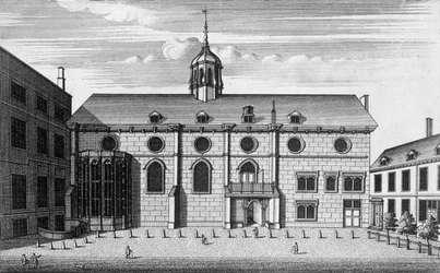 Uitzicht op Grocers Hall toen het de Bank of England huisvestte, ca.1730