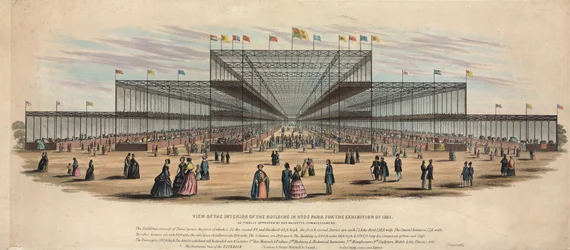 Uitzicht op het Interieur van het Gebouw in Hyde Park voor de Tentoonstelling van 1851
