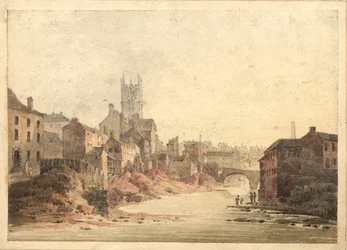 Uitzicht op de rivier Irwell, Manchester