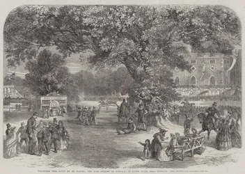 Vrijwilligersfeest gegeven door de Heer Harvey, de Hoge Sheriff van Norfolk, bij Crown Point, nabij Norwich, de Sporten