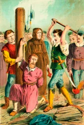 De hand van William Flower afgehakt