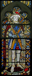 Raam Ew met St. Alban - met juwelen van ingelegd glas