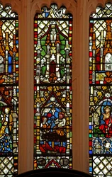 Raam met de Geboorte van Christus