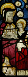 Raam S-kapel-S6 met St. Anna die de Maagd leert lezen