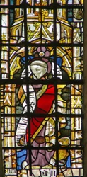 Raam Ww met een fragmentarisch figuur