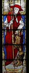 Raam s9 met Sint-Hieronymus