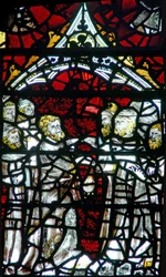 Raam w3 met Judas ontvangt het zilver