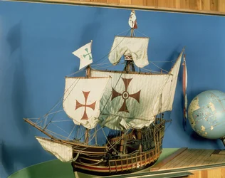 1:20 schaalmodel van de Santa Maria