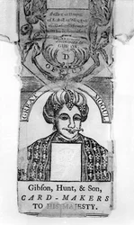 Great Mogul speelkaartverpakking, gemaakt door Gibson, Hunt, & Sons, Kaartmakers van Zijne Majesteit