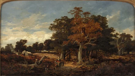 Landschap met zigeunerkamp