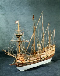 Getuigd model van een Portugese karveel van ca. 1535