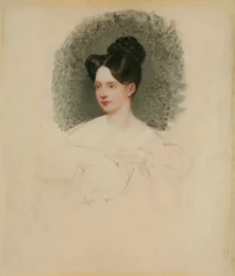 Onafgewerkt portret van Marianne Cregoe Colmare (later mevrouw Baurton Bennett) ca. 1833-34