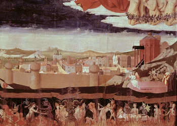 De verdoemden in de hel, uit de „Kroning van de Maagd“, voltooid in 1454 (detail van 57626)