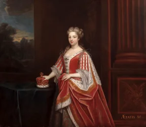 Portret van koningin Caroline Wilhelmina van Brandenburg-Ansbach als prinses van Wales