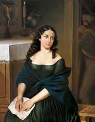 Portret van Policarpa Salavarrieta (1795-1817), heldin van de onafhankelijkheid van Colombia