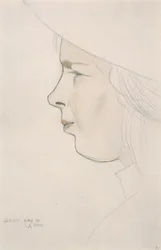 Portret van de zus van de kunstenaar, Gladys Laughton, 8 augustus 1909