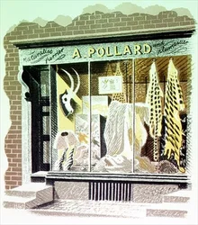 De bontwerker, gedrukt door de Curwen Press, uit High Street, door J.M. Richards, uitgegeven door Country Life, 1938