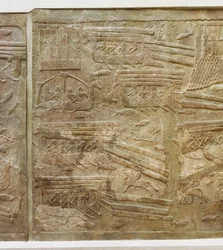 Eiland Arvad, rechtsboven, aan de Libanese kust ...