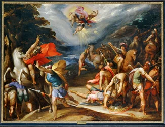 De bekering van Paulus op de weg naar Damascus ...