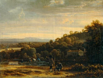 Paysage au gue - Landschap met ...