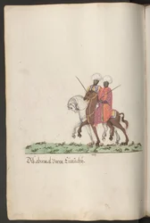 De serail van de sultana, zwarte eunuchen te paard ...