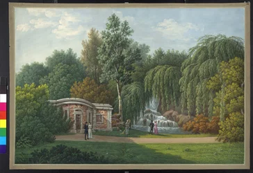 Uitzicht op de tuin van Monza