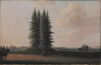 De obelisk opgericht ter ere van de staatsman J.H.E. Bernstorff in Gentofte, ten noorden van Kopenhagen