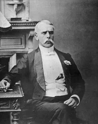 ES Willard, Britse acteur, als Jim de Penman, 1887