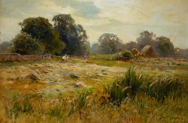 Het hooi keren, nabij Epping, Essex