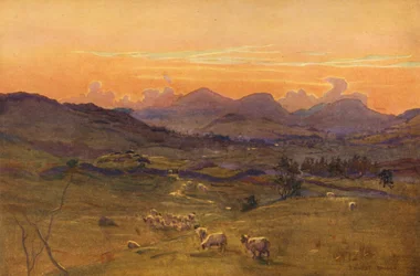 De vallei van de Ken, avond