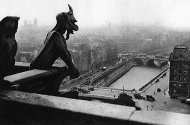 De rivier de Seine gezien vanaf een toren van de Notre Dame, Parijs, 1931