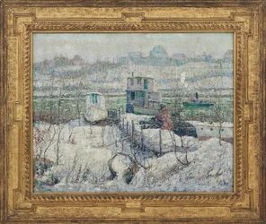 Botenhuis, winter, Harlem River