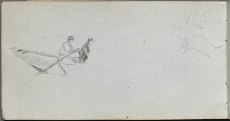 Schetsboek, pagina 04: Figuren in een boot