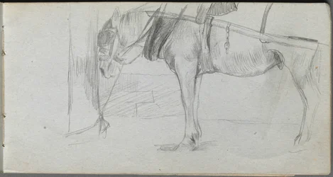 Schetsboek, pagina 06: Studie van een paard
