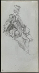 Schetsboek, pagina 23: Zittende Soldaat