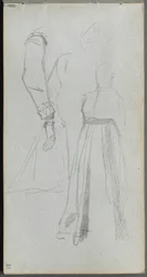 Schetsboek, pagina 31: Studie van figuren