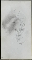 Schetsboek, pagina 81: Studie van gezichten