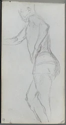 Schetsboek, pagina 87: Figurenstudie