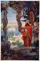 Nebukadnezar in de hangende tuinen van Babylon, 1915