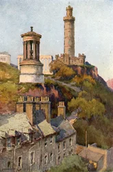 Calton Hill (kleur litho)