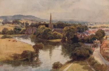 Stratford-on-Avon vanaf het Memorial Theatre