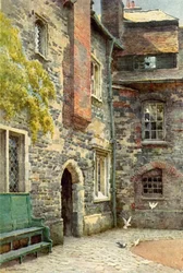 Washhouse Court, Charterhouse (kleur litho)