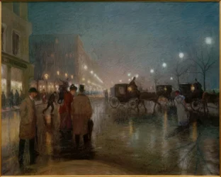 Hamburg, Der Jungfernstieg in de avond