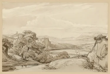 Landschap bij het Nemimeer nabij Genzano