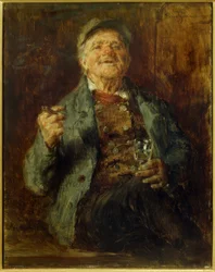 Drinkende boer