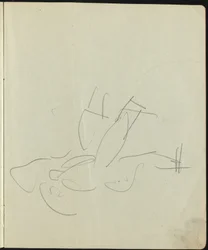 Dansers en artiesten, pagina uit een schetsboek, ca. 1911