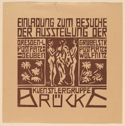 Einladung...Ausstellung der Kuenstlergruppe Brücke, 1906