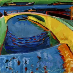 Brug bij de monding van de rivier Prießnitz