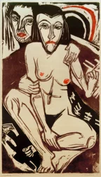 E.L.Kirchner, Melancholie (Zelfportret met Erna)