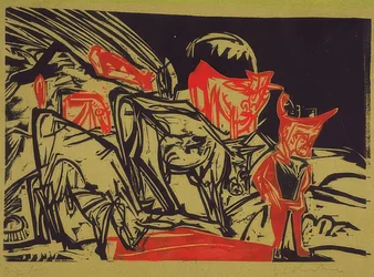 Kudde koeien met herder. 1919